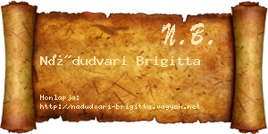 Nádudvari Brigitta névjegykártya